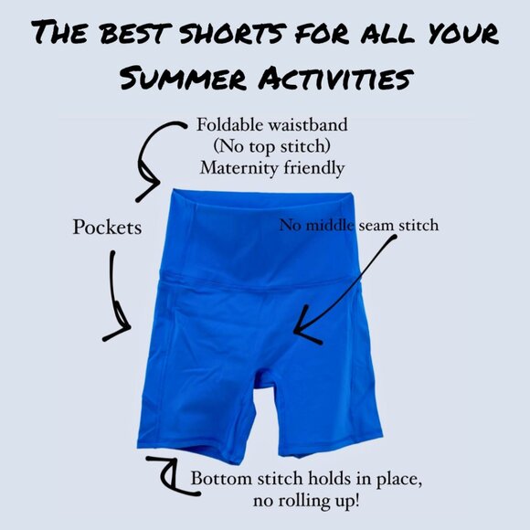 Electric Blue Summer Shorts - (S, L) - Picture 7 of 8